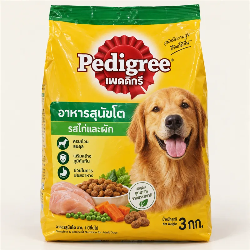 เพดดิกรี อาหารสุนัขโต รสไก่และผัก